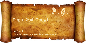 Moga Gyöngyi névjegykártya